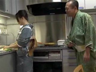 Fucking Son's Wife's Lunch Time Kitchen Antics Drive the Father-in-Law Wild with Desire