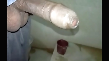 Young indian boy masturbation cum after pissing in toilet