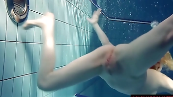 Lucie hot Russian teen in Czech pool