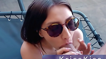 Teen Sucking Big Dick and Cum in Mouth - Outdoor Blowjob