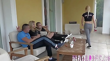 A simple barbecue party ends in a group sex session!!