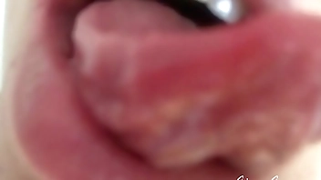 Tongue saliva throat fetish