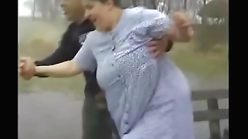 Masked man fucks a BBw in the mud