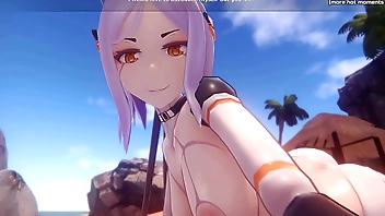 [1080p60fps]Hot anime elf teen gets a gorgeous titjob after sitting on our face with her delicious and petite pussy l My sexiest gameplay moments l Monster Girl Island