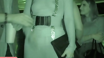 Jeny Smith naked in a public event in transparent dress