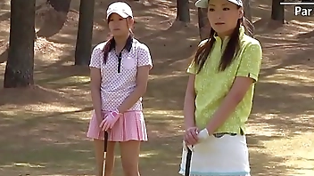 Teen golfer gets her pink pounded on the green!