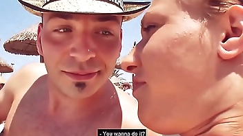 HITZEFREI Sidney Love picked up and fucked on the beach