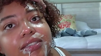 SLOPPY WET Deepthroat gagging from amateur ebony bbw FACIAL Andy Savage (Andy Savage Fucks a Fan Episode 14 )