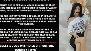 Belly bulge with dildo from mr. Hankey toys Hotkinkyjo