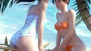 D.Va and Tracer on Vacation Overwatch (Animation W/Sound)
