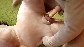 Chubby Sex Doll gets Fucked in every hole and between her tits