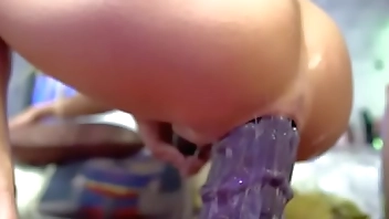 Tiny Teen With Her Huge Dildo Wrecking it *** siswetlive.com