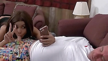 StepDaddys in shock because i'm taking selfies with his cock