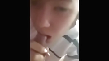 Asian teen riding bf cock