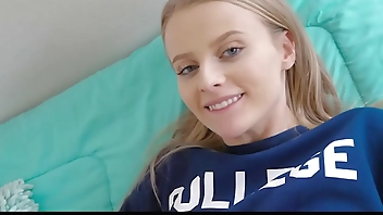 Blonde Tiny Teen Stepsister Paris White Punished By Stepbrother For Wearing His College Shirt POV