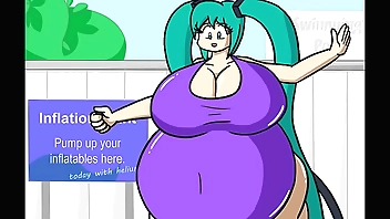 Miku Swimsuit Body Inflation (Imbapovi and Thirdian)