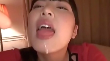 Japanese girlfriend rough blowjob training