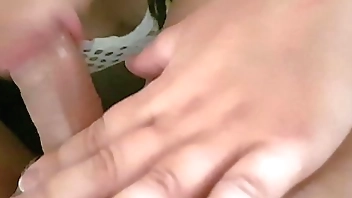 Andrea gives me a blowjob to pay off her debt