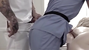 Teen tricked into fucking masseuses mate