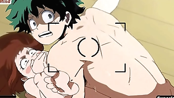 Midoriya fucks Uraraka (Boku no hero Academia HENTAI)