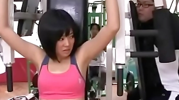 Japanese tiny gf rough sex after training