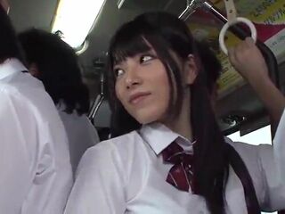 Public Nippon Bus Fucking with Horny Teen in XXX Tokyo