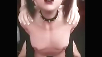 Goth femboy from behind