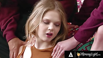 MOMMY'S GIRL - Petite Blonde Coco Lovelock Fucks Her Overly Invested Stepmoms In Her New Dorm Room