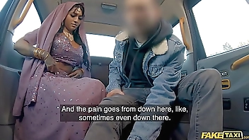 Fake Taxi Bengali nurse takes a big cock in her her tight Asian pussy with her big tits out