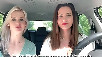 REAL PORN - First Time This Lucky Guy Gets Sucked By 2 Girls! We Empty His Balls On The Side Of A Road!