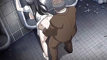 Hardcore Gangbang Sex In Public Bathroom - hentai -