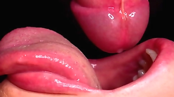 Close up : Awesome SUCKING Mouth - ASMR Blowjob