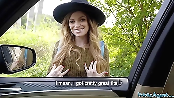 Public Agent Big tits hitchhiker Nicole Rae big dick public pov blowjob
