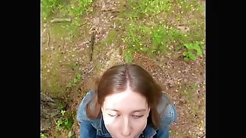 I went for a walk after fucking at home and decided to suck him off again and swallow cum outdoors