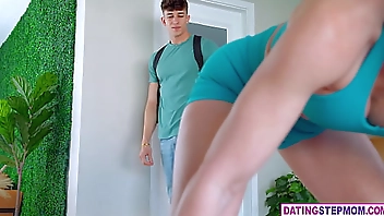 Curvy stepmom MILF Cory Chase made stepson feel a lot better