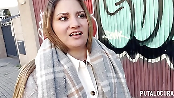 PutaLocura - Spanish curby blonde Aria is caught and fucked by Torbe