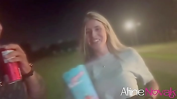 We met the motorcycle courier at the park and ended up at the motel! The hot blonde loves a threesome adventure! - alinenovak.com.br