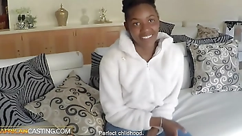 African Casting - Shy Amateur Ebony Teen In A Hot Interracial Scene