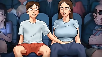 Summertime Saga - College girl rides huge cock in dorm room