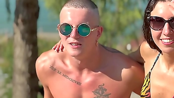 Bi threesome - a married couple agreed to a juicy fuck with a dicky stranger - 3.90