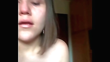 real POV, hot girl licks her boyfriend's cock and then rides him until she has a real orgasm