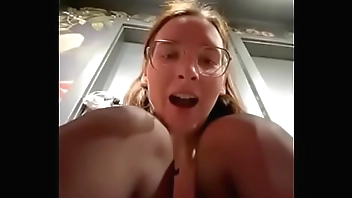 Triple squirt in the public toilet of the restaurant