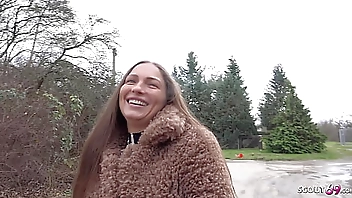 GERMAN SCOUT - Anal Casting Sex for Freckled Big Butt and Boobs Maid Cora Love