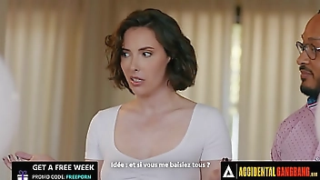 ACCIDENTAL GANGBANG - Hot Casey Calvert Get Gangbanged To Relieve Boredom SPANISH SUBTITLES