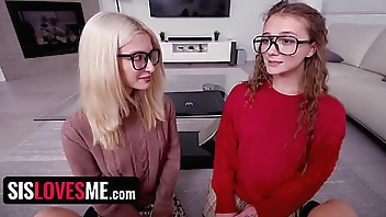 Bad Step-sister And Step-bro Corrupt Their Virgin Step-cousin To Join In A Taboo Threesome Fuckfest