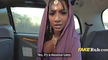 South Asian Nurse Fucks Taxi Man
