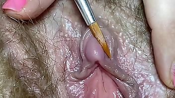 New Hairy pussy big clit compilation closeup amateur