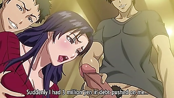 Cheating hentai housewife gets filmed in hotel gangbang